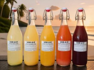 Live 2 O Water Kefir bottles